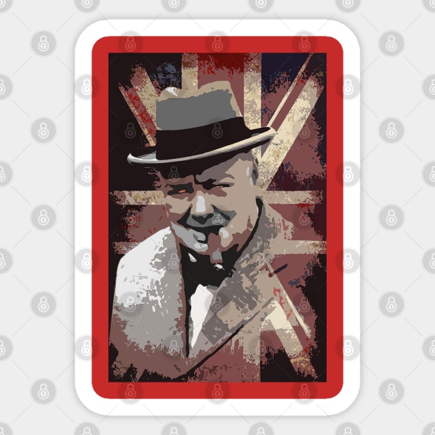 Sir Winston Churchill Sticker by oryan80